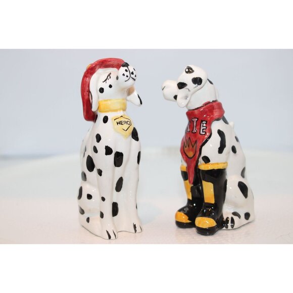Salt & Pepper Shakers - Firehouse Dalmatians by Blue Sky Clayworks, 4" - Picture 5 of 6